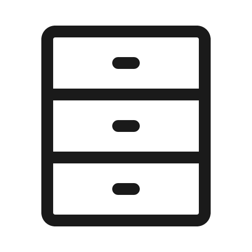 Dresser light icon, light style, from Phosphor