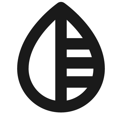 Drop half bold icon, bold style, from Phosphor