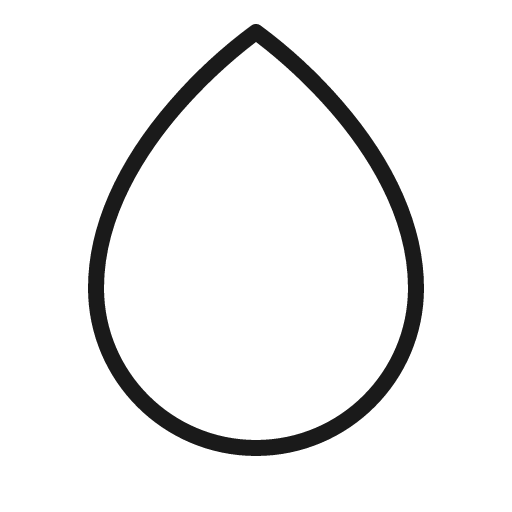 Drop simple thin icon, thin style, from Phosphor
