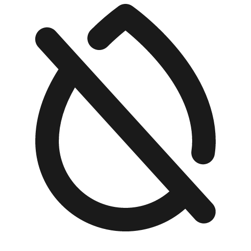 Drop slash bold icon, bold style, from Phosphor