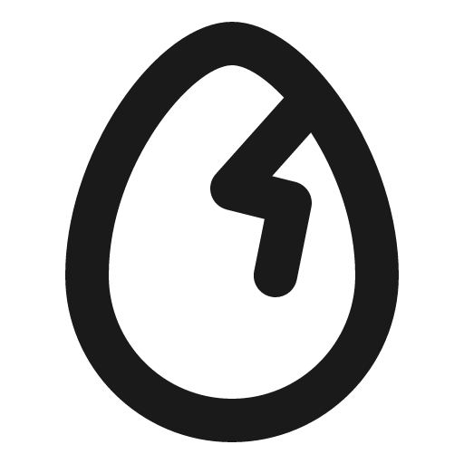 Egg crack bold icon, bold style, from Phosphor