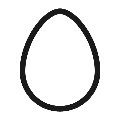 Egg light icon, light style, from Phosphor