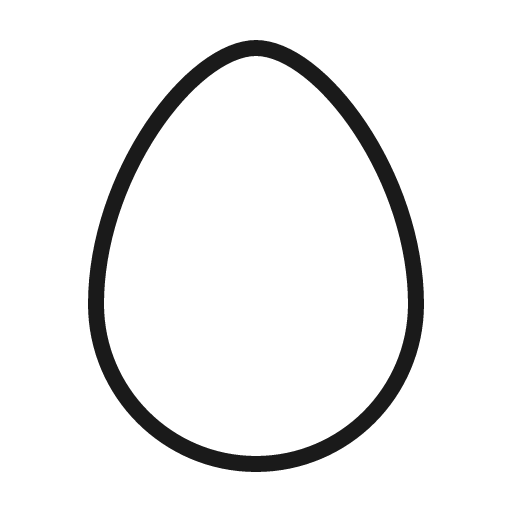 Egg thin icon, thin style, from Phosphor