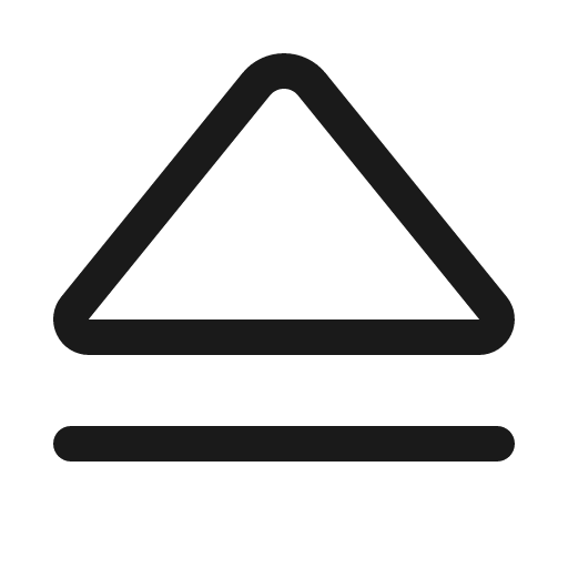 Eject simple icon, solid style, from Phosphor