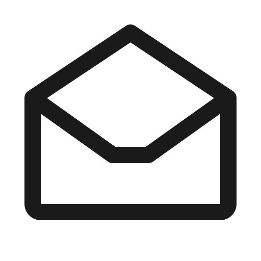 Envelope simple open icon, solid style, from Phosphor