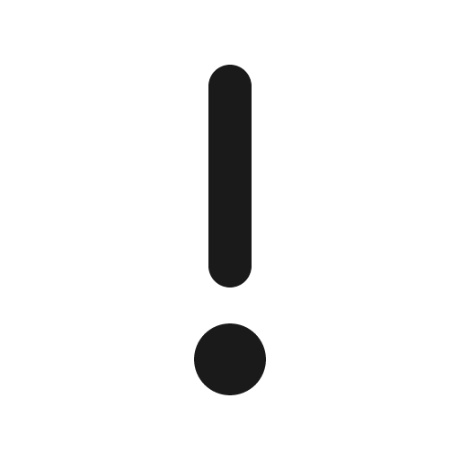Exclamation mark bold icon, bold style, from Phosphor
