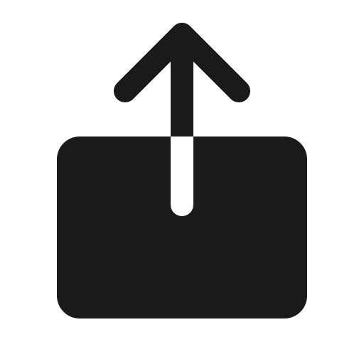 Export fill icon, filled style, from Phosphor