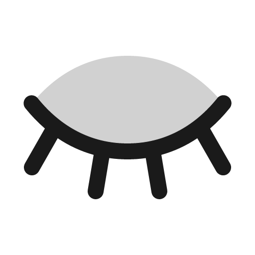 Eye closed duotone icon, two-tone style, from Phosphor