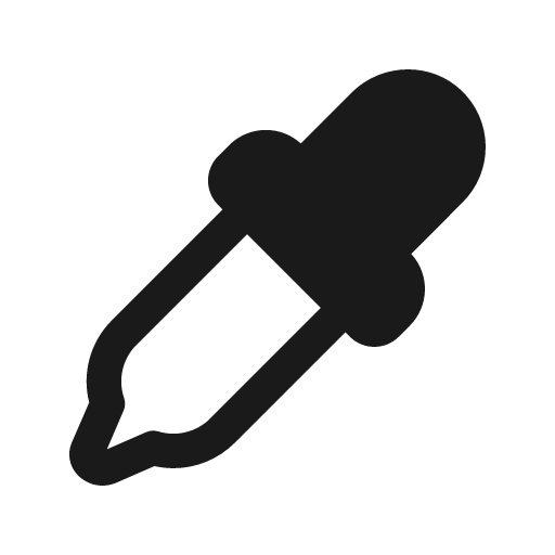 Eyedropper fill icon, filled style, from Phosphor