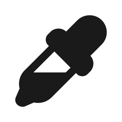 Eyedropper sample fill icon, filled style, from Phosphor