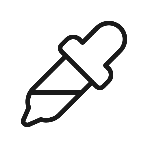Eyedropper sample thin icon, thin style, from Phosphor