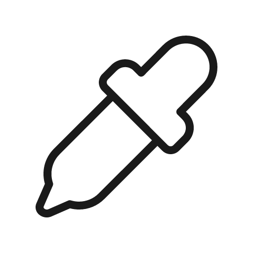 Eyedropper thin icon, thin style, from Phosphor