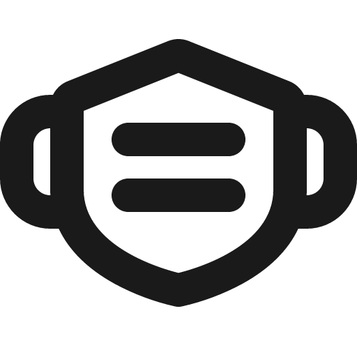 Face mask bold icon, bold style, from Phosphor