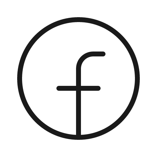 Facebook logo thin icon, thin style, from Phosphor