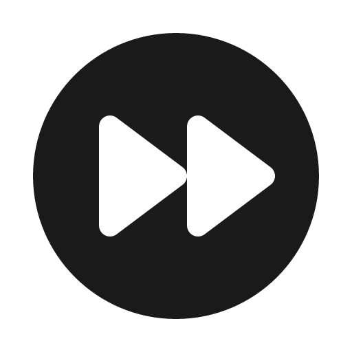 Fast forward circle fill icon, filled style, from Phosphor