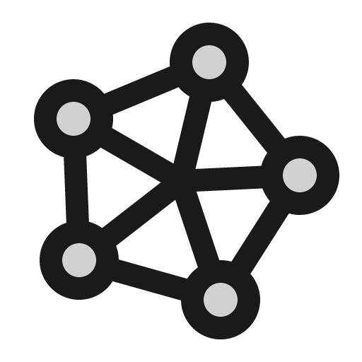 Fediverse logo duotone icon, two-tone style, from Phosphor