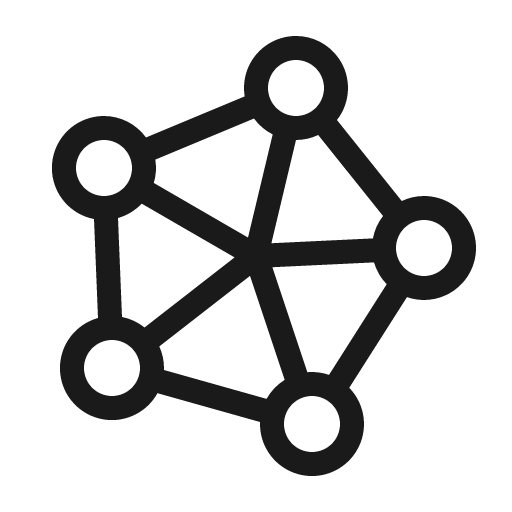 Fediverse logo light icon, light style, from Phosphor