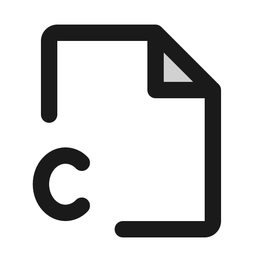 File c duotone icon, two-tone style, from Phosphor