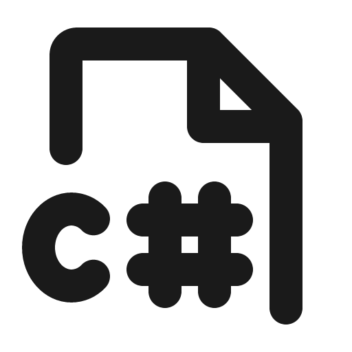 File c sharp bold icon, bold style, from Phosphor