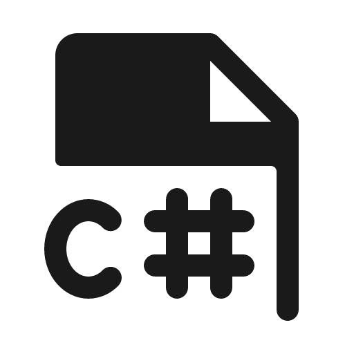 File c sharp fill icon, filled style, from Phosphor