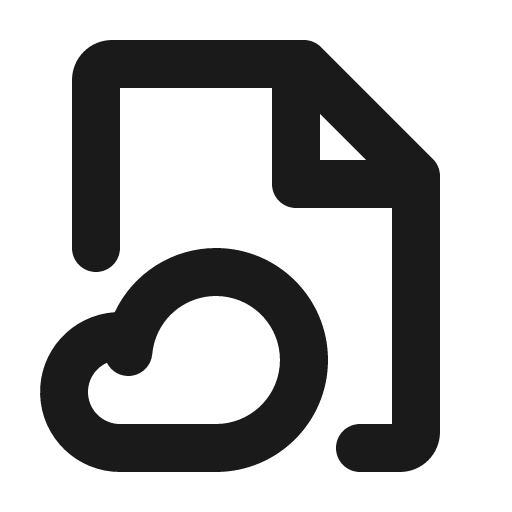 File cloud bold icon, bold style, from Phosphor