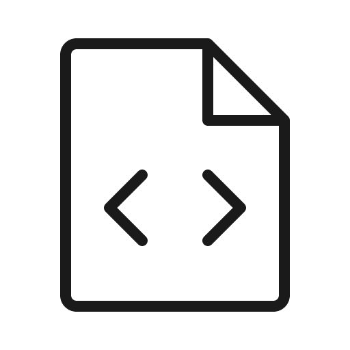 File code thin icon, thin style, from Phosphor