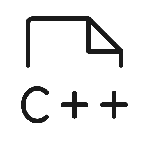 File cpp thin icon, thin style, from Phosphor