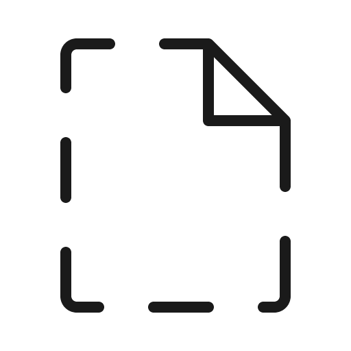 File dashed thin icon, thin style, from Phosphor