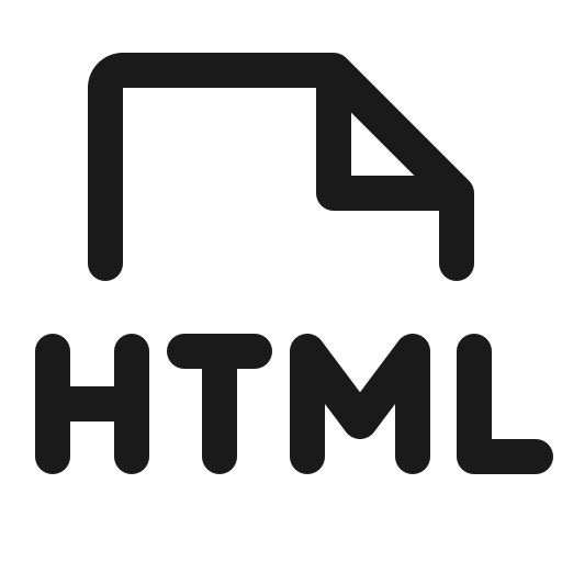 File html icon, solid style, from Phosphor