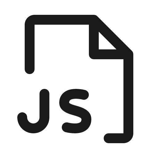 File js icon, solid style, from Phosphor