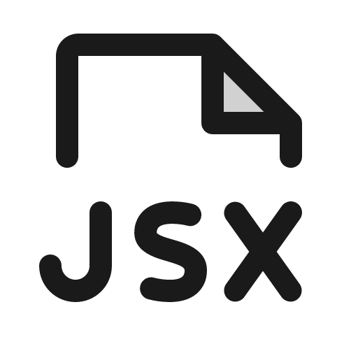 File jsx duotone icon, two-tone style, from Phosphor
