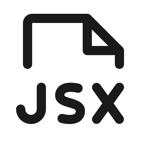 File jsx icon, solid style, from Phosphor