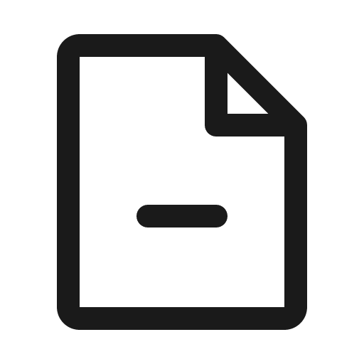 File minus icon, solid style, from Phosphor