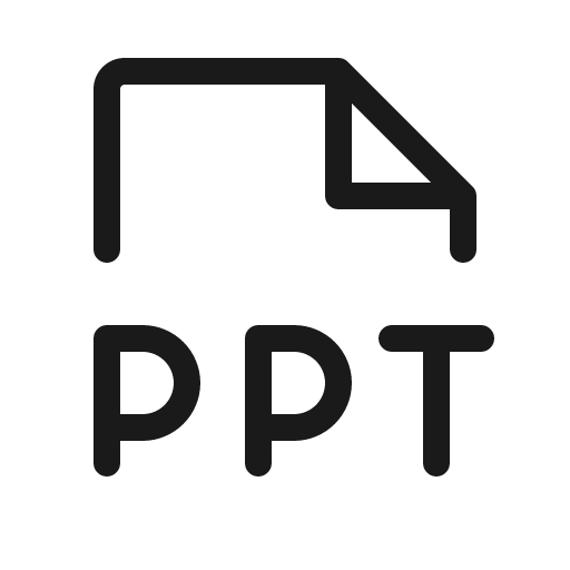 File ppt light icon, light style, from Phosphor