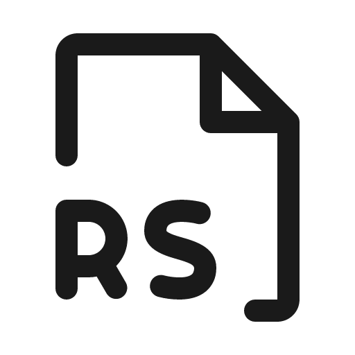 File rs icon, solid style, from Phosphor
