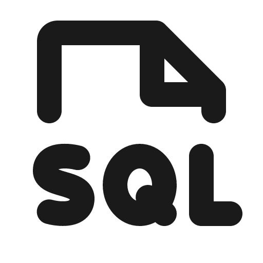 File sql bold icon, bold style, from Phosphor