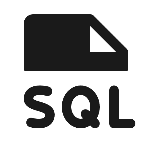 File sql fill icon, filled style, from Phosphor