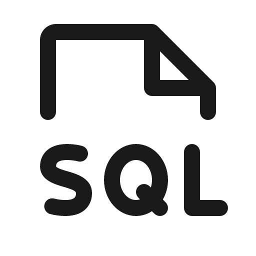 File sql icon, solid style, from Phosphor
