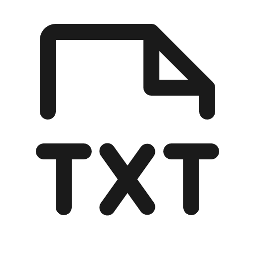 File txt icon, solid style, from Phosphor