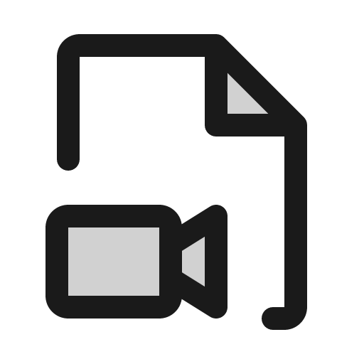 File video duotone icon, two-tone style, from Phosphor