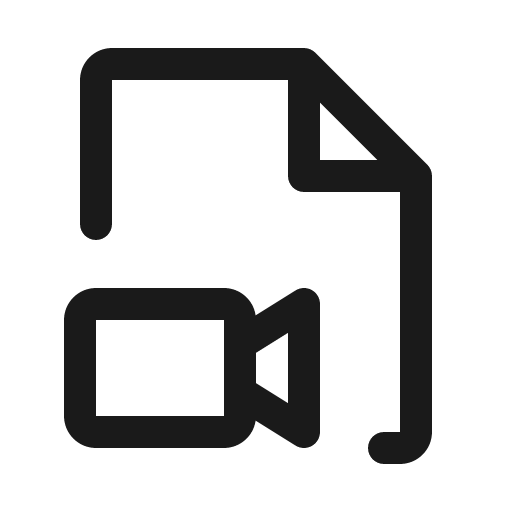 File video icon, solid style, from Phosphor