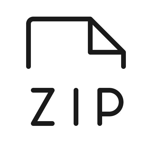 File zip thin icon, thin style, from Phosphor
