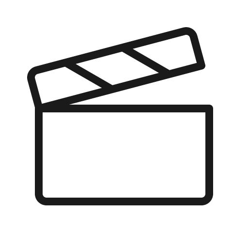 Film slate thin icon, thin style, from Phosphor