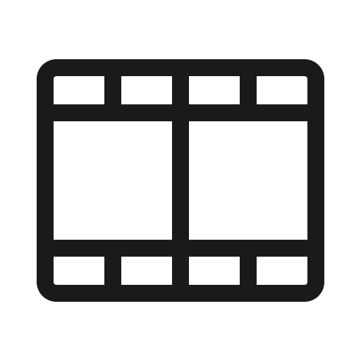 Film strip light icon, light style, from Phosphor