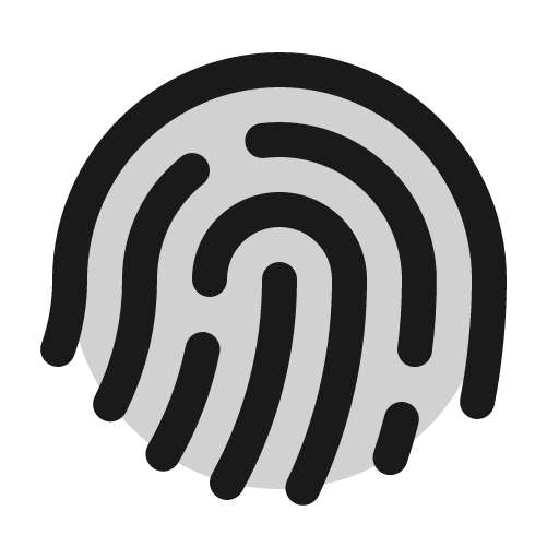Fingerprint duotone icon, two-tone style, from Phosphor