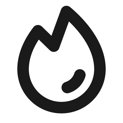 Fire bold icon, bold style, from Phosphor