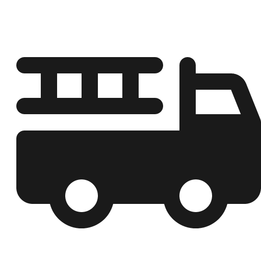 Fire truck fill icon, filled style, from Phosphor