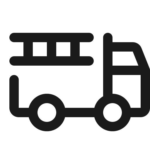 Fire truck icon, solid style, from Phosphor