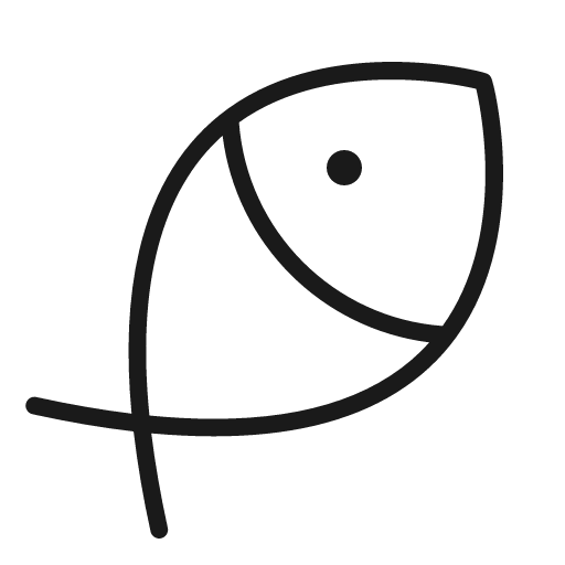 Fish simple thin icon, thin style, from Phosphor