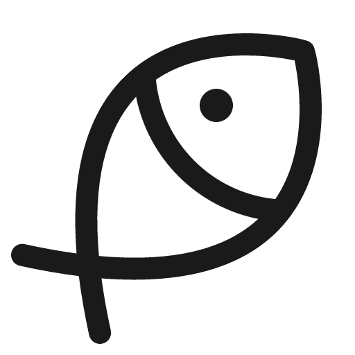 Fish simple icon, solid style, from Phosphor